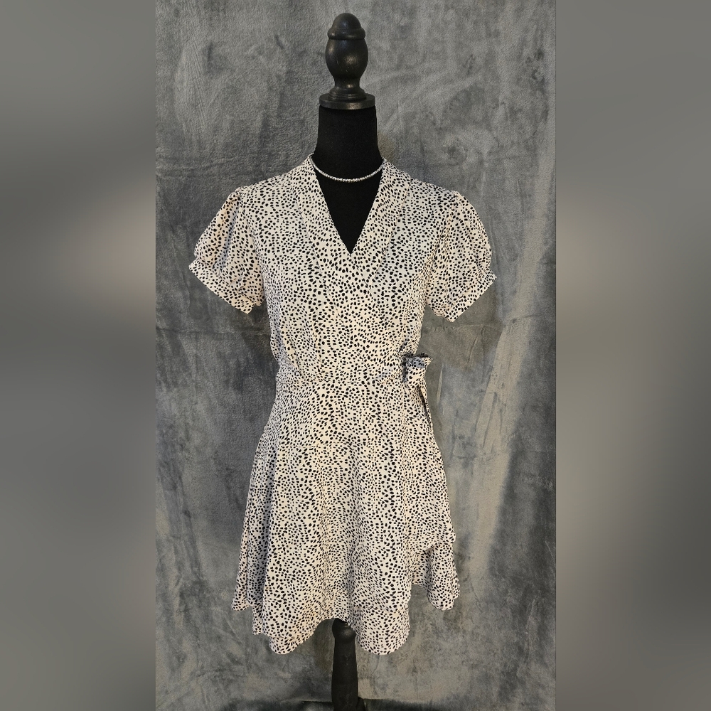 Passport Black and White Spotted Mini Dress